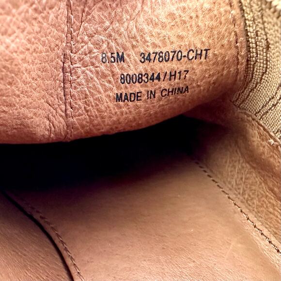 Frye Eleanor Chestnut Oiled Suede Leather Western Shootie Ankle Boots Women 8.5 - Picture 8 of 9